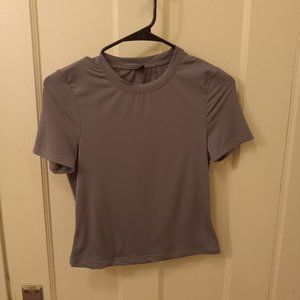 *3 FOR $13* grayish blue crop top tee